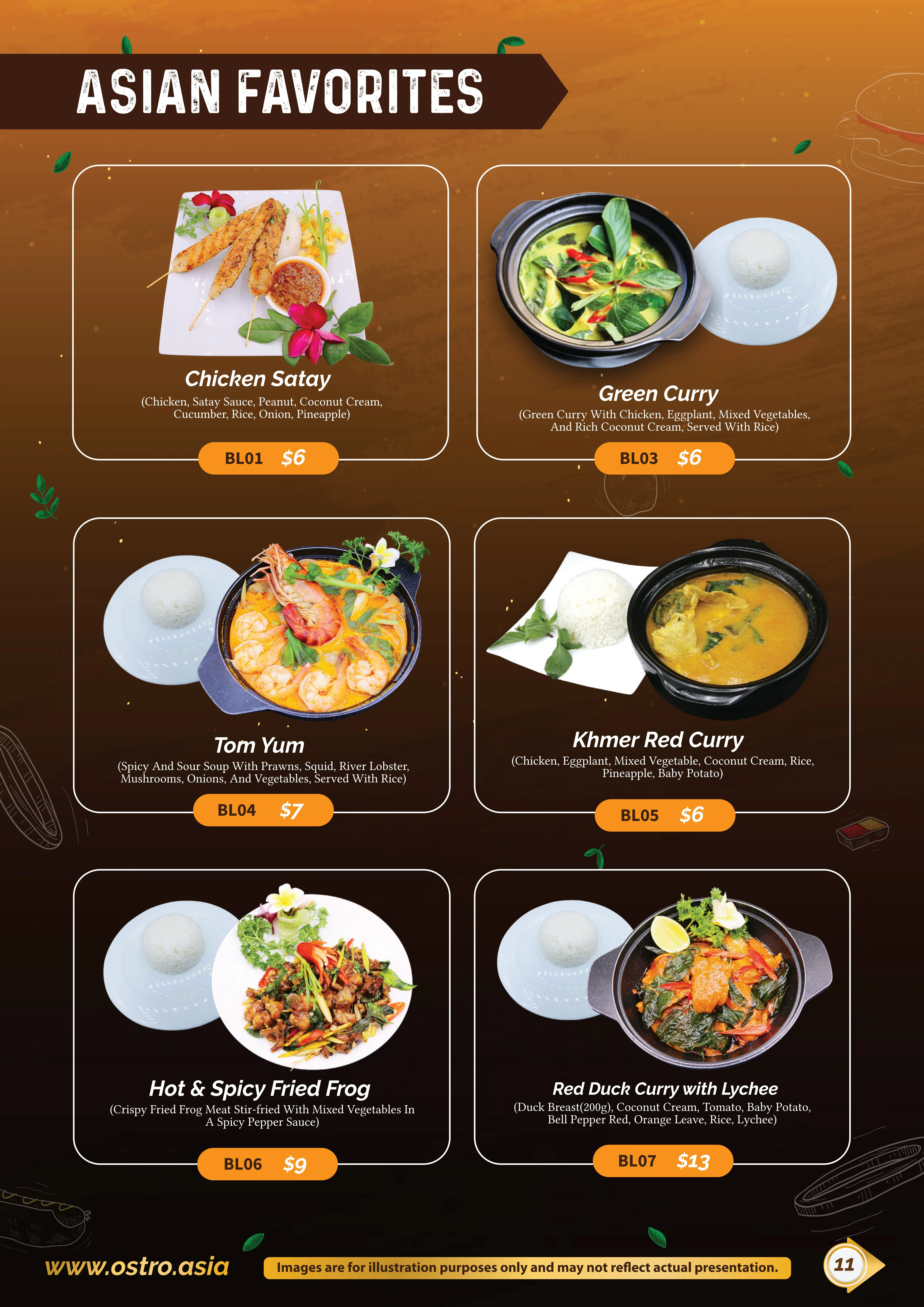 Main Courses Menu 1